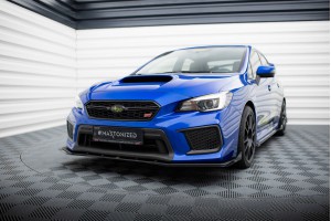 Street Pro Front Splitter + Flaps Subaru WRX STI Mk1 Facelift - Black + Gloss Flaps