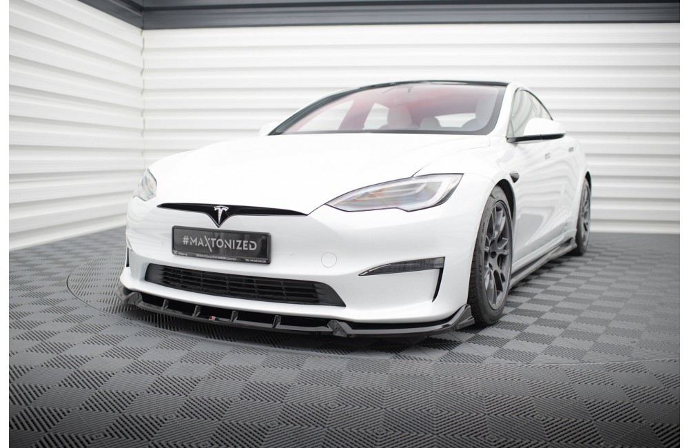 Front Splitter V.1 Tesla Model S Plaid Mk1 Facelift