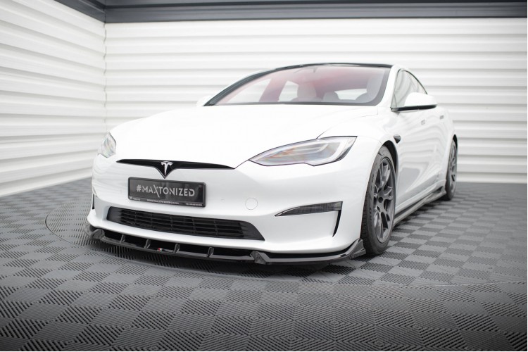 Μπροστινός Splitter V.1 Tesla Model S Plaid Mk1 Facelift