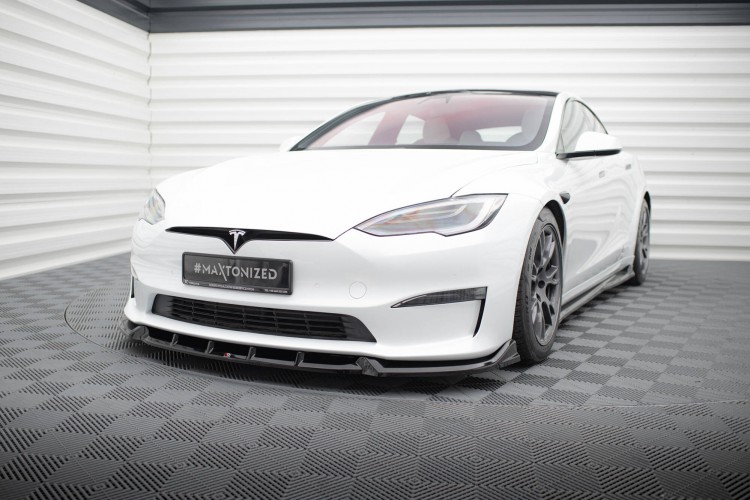 Μπροστινός Splitter V.1 Tesla Model S Plaid Mk1 Facelift