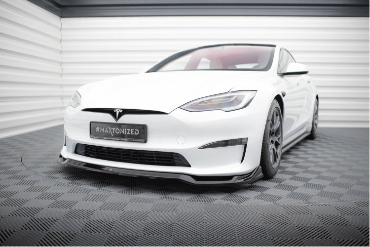 Μπροστινός Splitter V.2 Tesla Model S Plaid Mk1 Facelift