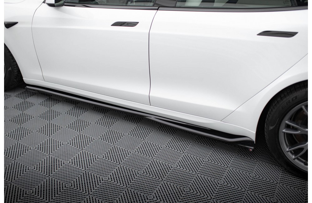 Side Skirts Diffusers V.1 Tesla Model S Plaid Mk1 Facelift