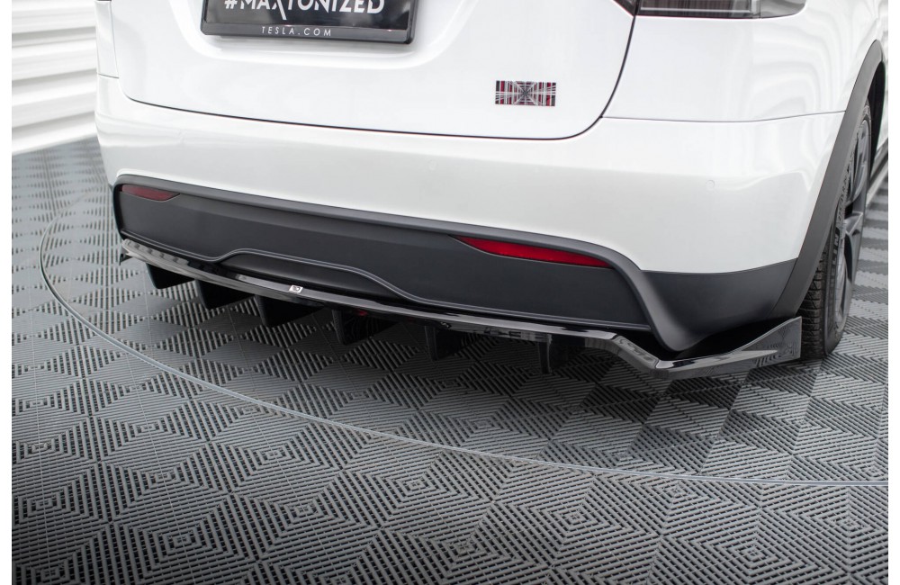 Rear Splitter (with vertical bars) Tesla Model X Mk1 Facelift
