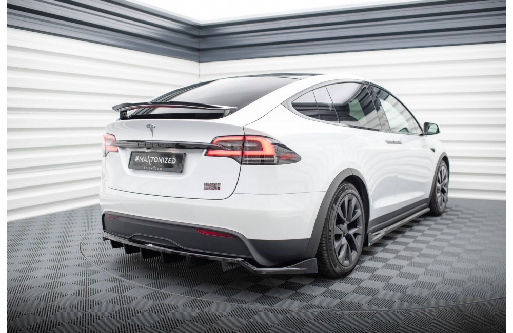 Rear Splitter (with vertical bars) Tesla Model X Mk1 Facelift