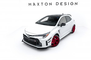 Street Pro Front Splitter + Flaps Toyota GR Corolla Mk12 - Black + Gloss Flaps