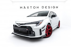 Street Pro Front Splitter + Flaps Toyota GR Corolla Mk12 - Black + Gloss Flaps