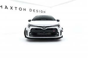 Street Pro Front Splitter + Flaps Toyota GR Corolla Mk12 - Black + Gloss Flaps