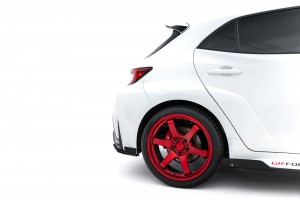 Street Pro Rear Side Splitters + Flaps Toyota GR Corolla Mk12 - Black + Gloss Flaps