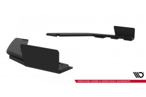 Street Pro Rear Side Splitters + Flaps Toyota GR Corolla Mk12 - Black + Gloss Flaps
