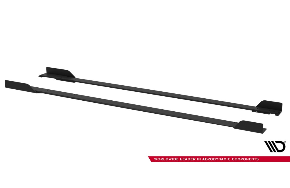 Street Pro Side Skirts Diffusers + Flaps Toyota GR Corolla Mk12 - Black + Gloss Flaps