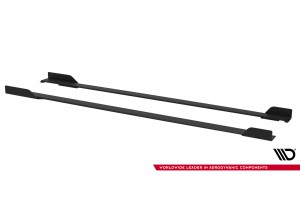 Street Pro Side Skirts Diffusers + Flaps Toyota GR Corolla Mk12 - Black + Gloss Flaps