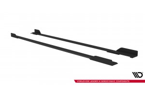 Street Pro Side Skirts Diffusers + Flaps Toyota GR Corolla Mk12 - Black + Gloss Flaps
