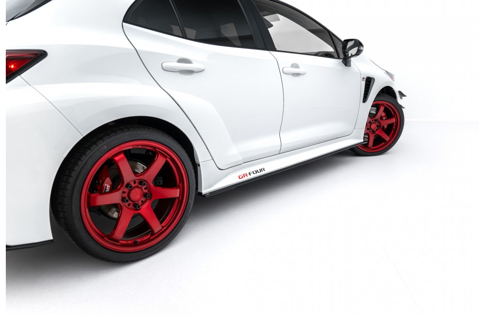 Street Pro Side Skirts Diffusers Toyota GR Corolla Mk12 - Black-Red Street Pro Side Skirts Diffusers Toyota GR Corolla Mk12 - Black-Red