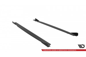 Street Pro Side Skirts Diffusers V.1 + Flaps Toyota GR86 Mk1 - Black + Gloss Flaps