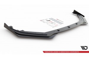 Street Pro Front Splitter + Flaps Toyota GR Yaris Mk4 - Black + Gloss Flaps