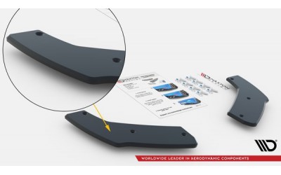 Street Pro Rear Side Splitters Toyota GR Yaris Mk4 - Black