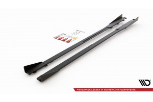 Street Pro Side Skirts Diffusers + Flaps Toyota GR Yaris Mk4 - Black + Gloss Flaps Street Pro Side Skirts Diffusers + Flaps Toyota GR Yaris Mk4 - Black + Gloss Flaps