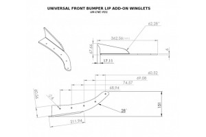 UNIVERSAL FRONT BUMPER LIP ADD-ON WINGLETS UNIVERSAL FRONT BUMPER LIP ADD-ON WINGLETS