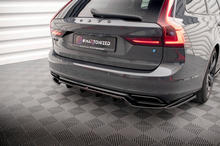 Πίσω splitter (με κατακόρυφες ράβδους) Volvo V90 / S90 R-Design Mk2
