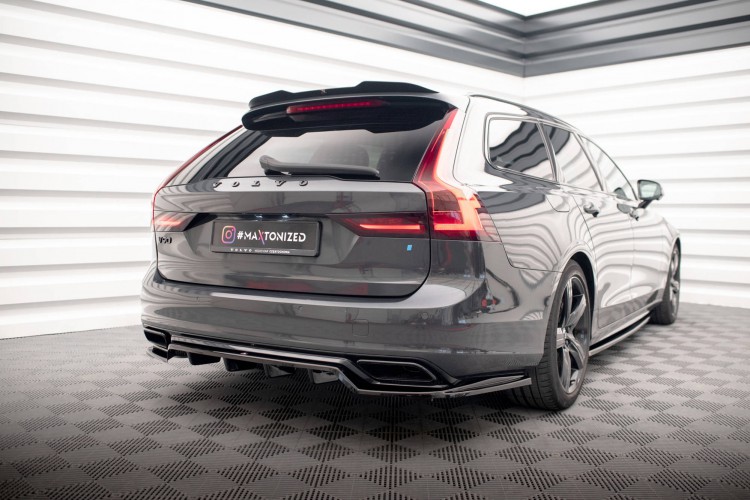 Πίσω splitter (με κατακόρυφες ράβδους) Volvo V90 / S90 R-Design Mk2