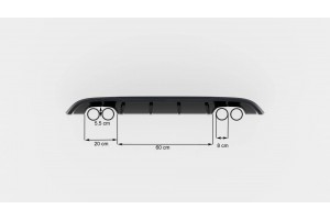 REAR VALANCE VW GOLF VI WITH 2 EXHAUST HOLE