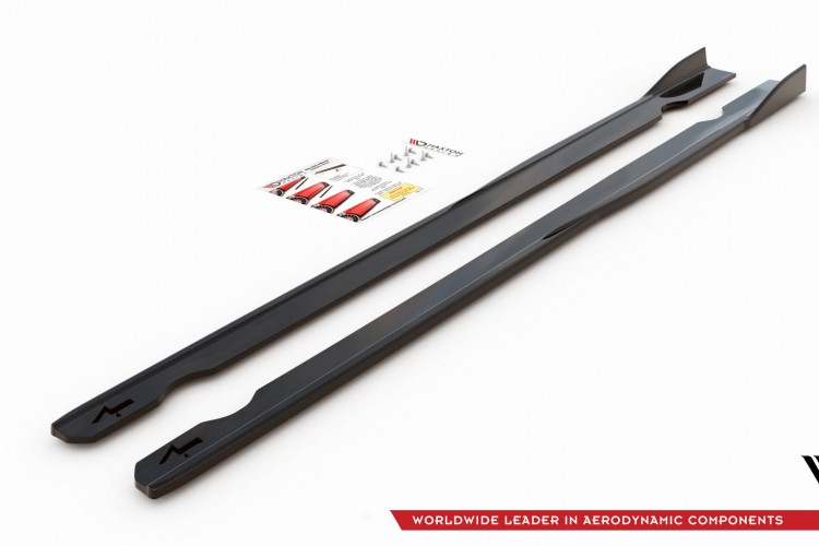 Side Skirts Diffusers V.2 Volkswagen Golf R \/ R-Line Mk7