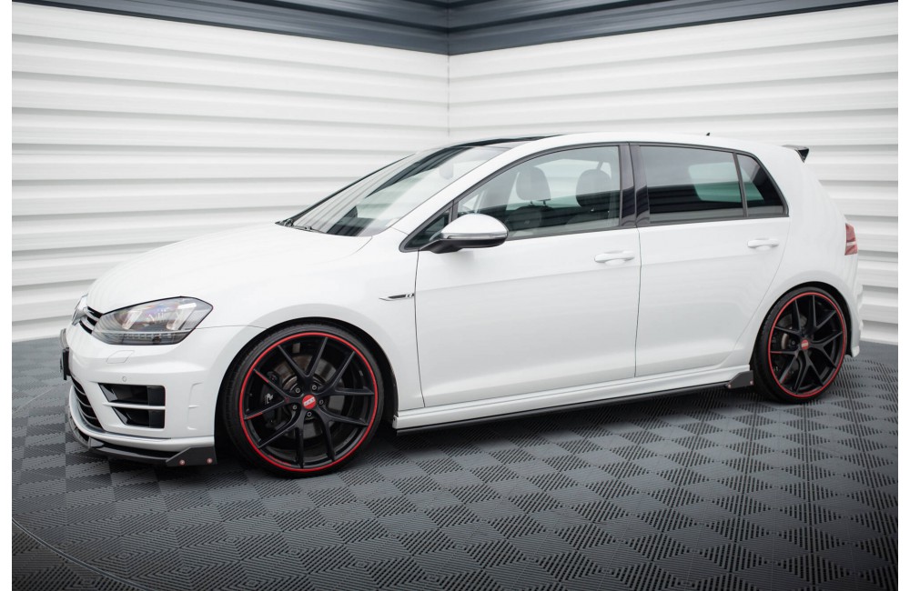 Side Skirts Diffusers V.3 + Flaps Volkswagen Golf R / R-Line Mk7