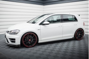 Side Skirts Diffusers V.3 + Flaps Volkswagen Golf R / R-Line Mk7