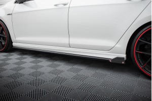 Side Skirts Diffusers V.3 + Flaps Volkswagen Golf R / R-Line Mk7
