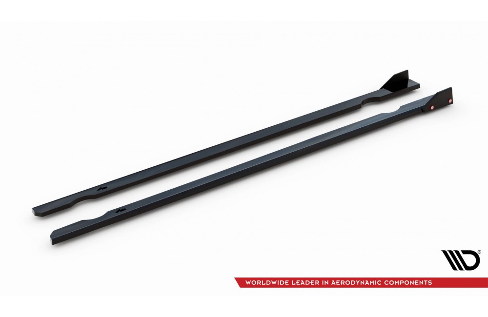 Side Skirts Diffusers V.3 + Flaps Volkswagen Golf R / R-Line Mk7