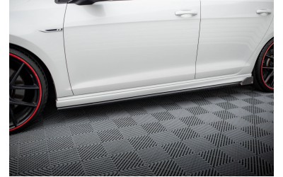 Side Skirts Diffusers V.3 + Flaps Volkswagen Golf R / R-Line Mk7