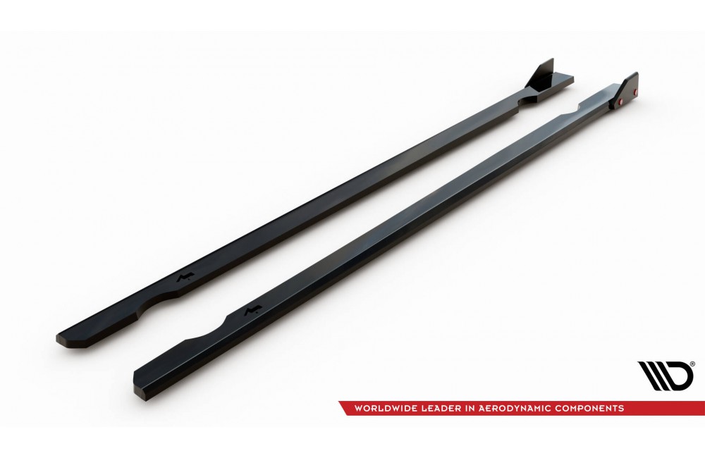 Side Skirts Diffusers V.3 + Flaps Volkswagen Golf R / R-Line Mk7