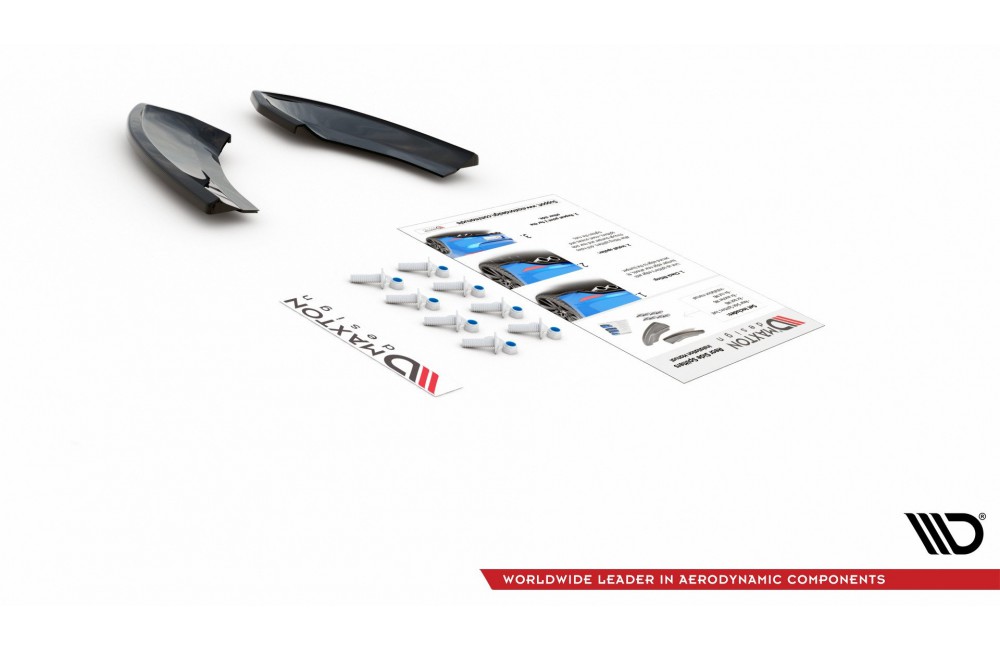 Rear Side Splitters VW Golf 7 GTI TCR - Gloss Black