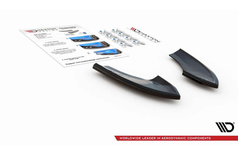 Rear Side Splitters VW Golf 7 GTI TCR - Gloss Black