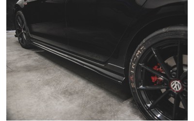 Side Skirts Diffusers VW Golf 7 GTI TCR  - Gloss Black