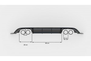 Rear Valance V.3 Volkswagen Golf R Mk7 Facelift