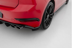Rear Side Splitters Volkswagen Golf Hatchback R / R-Line Mk7 Facelift - Gloss Black