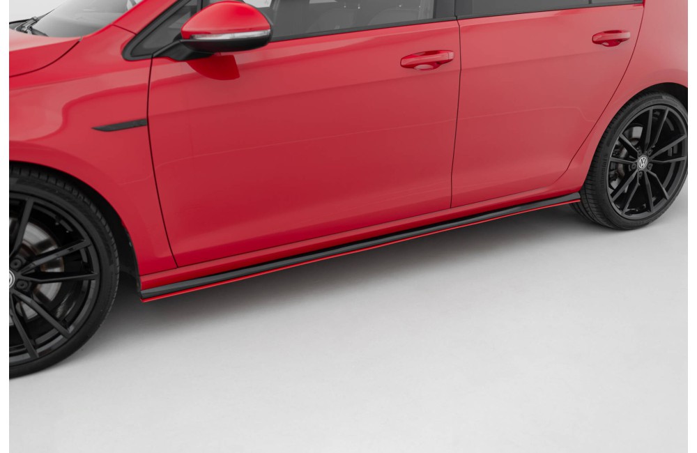 Side Skirts Diffusers V.2 Volkswagen Golf R / R-Line Mk7 Facelift