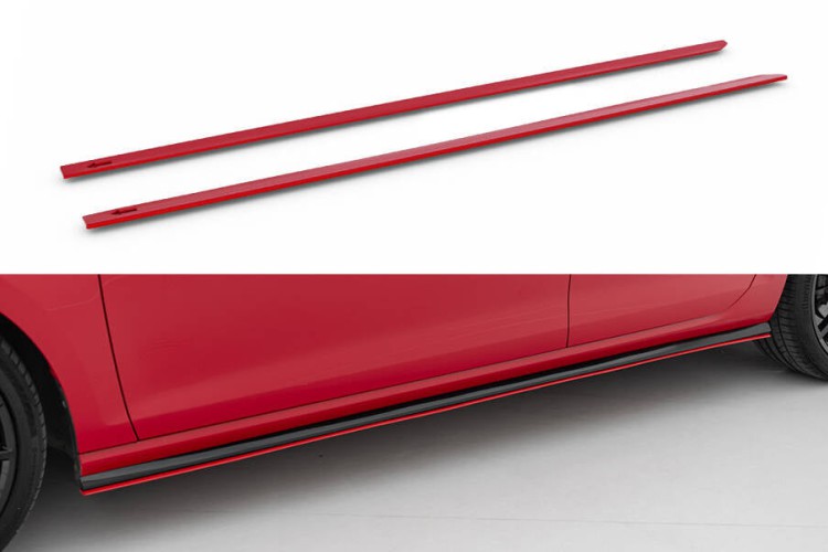 Side Skirts Diffusers V.2 Volkswagen Golf R / R-Line Mk7 Facelift