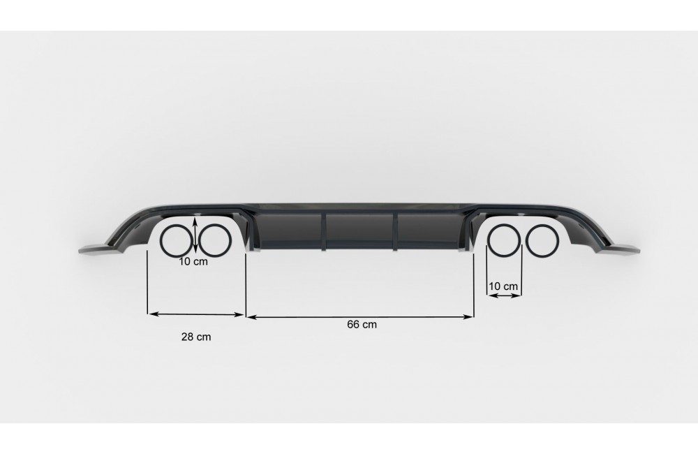 Set of Splitters V.2 Volkswagen Golf R Hatchback Mk7 Facelift