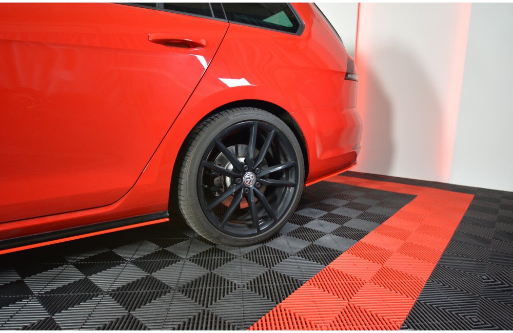REAR SIDE SPLITTERS V.2 VW GOLF 7 R VARIANT FACELIFT  - Gloss Black