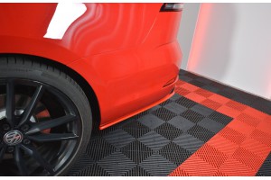 REAR SIDE SPLITTERS V.2 VW GOLF 7 R VARIANT FACELIFT  - Gloss Black