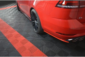 REAR SIDE SPLITTERS V.2 VW GOLF 7 R VARIANT FACELIFT  - Gloss Black
