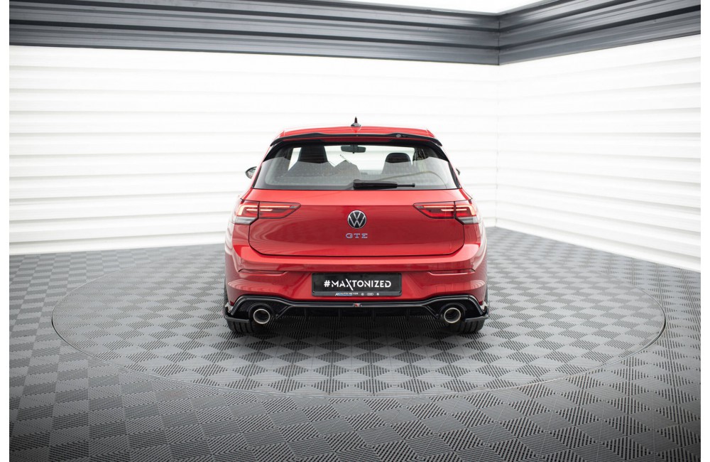 Rear Valance + Exhaust Ends Imitation Volkswagen Golf GTE / R-Line Mk8 / Mk8 Facelift -