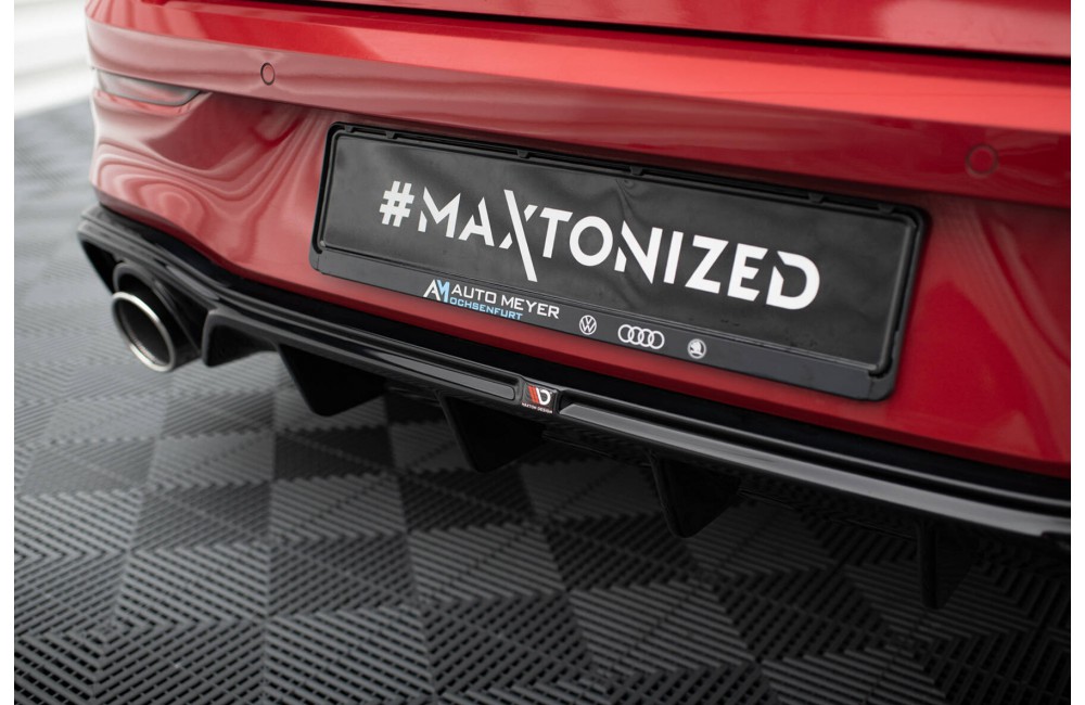 Rear Valance + Exhaust Ends Imitation Volkswagen Golf GTE / R-Line Mk8 / Mk8 Facelift -