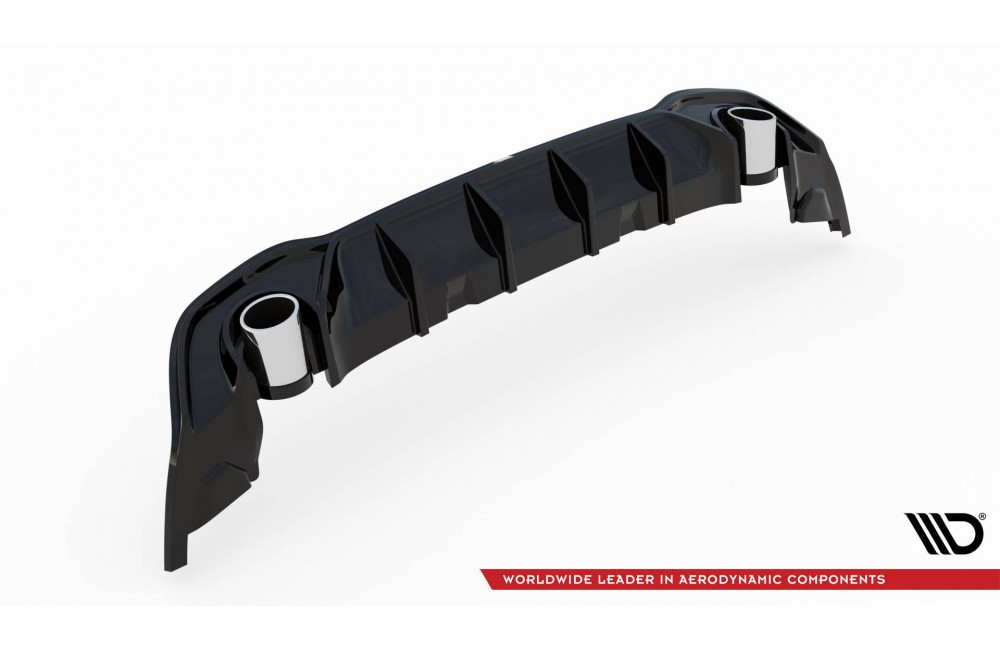 Rear Valance + Exhaust Ends Imitation Volkswagen Golf GTE / R-Line Mk8 / Mk8 Facelift -