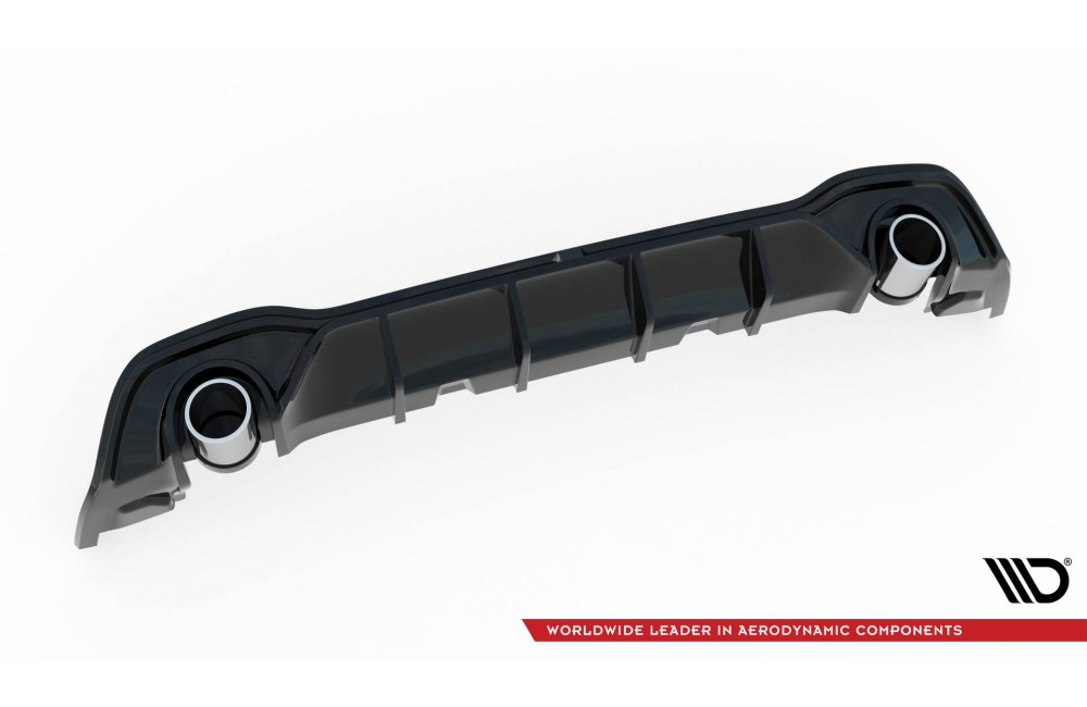 Rear Valance + Exhaust Ends Imitation Volkswagen Golf GTE / R-Line Mk8 / Mk8 Facelift -