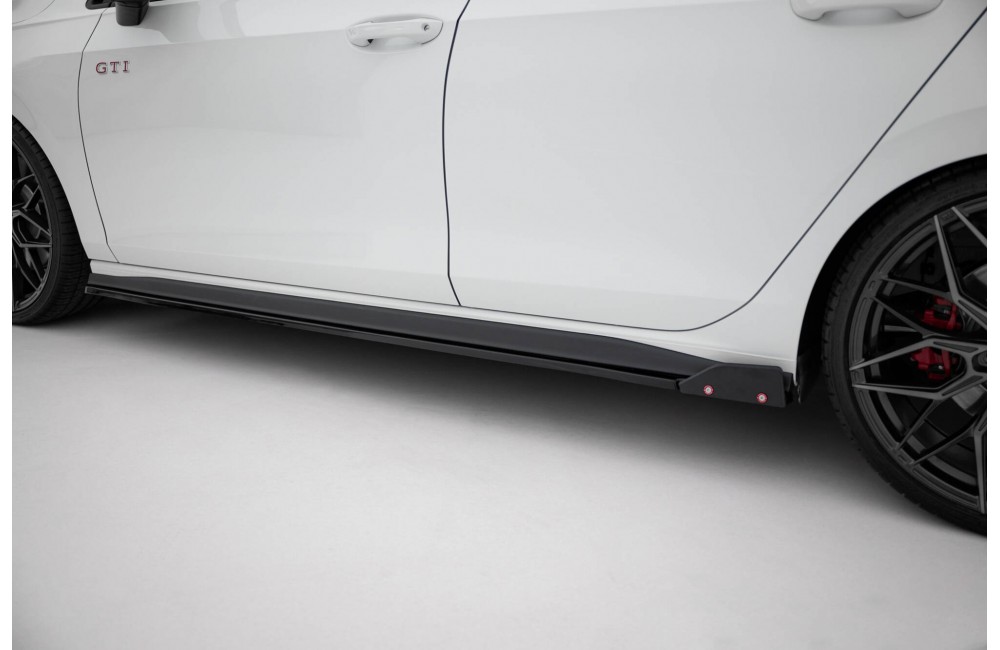 Side Skirts Diffusers V.2 + Flaps Volkswagen Golf GTI / GTE / GTI Clubsport / GTD / R-Line Mk8 Side Skirts Diffusers V.2 + Flaps Volkswagen Golf GTI / GTE / GTI Clubsport / GTD / R-Line Mk8