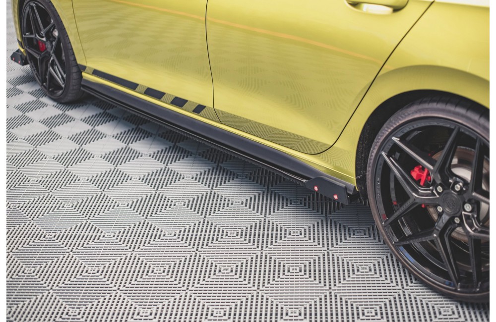 Side Skirts Diffusers V.2 + Flaps Volkswagen Golf GTI / GTE / GTI Clubsport / GTD / R-Line Mk8 Side Skirts Diffusers V.2 + Flaps Volkswagen Golf GTI / GTE / GTI Clubsport / GTD / R-Line Mk8