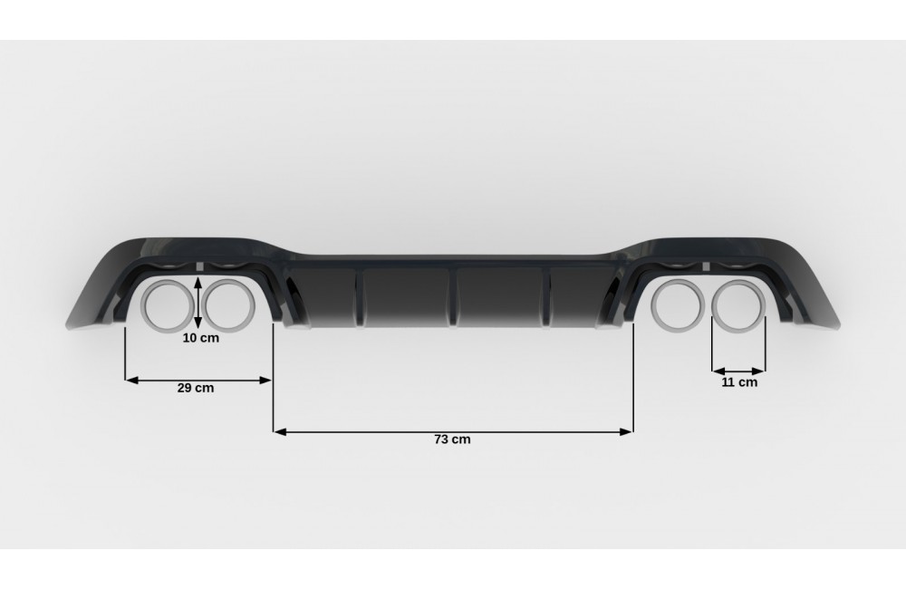 Rear Valance V.1 Volkswagen Golf R Mk8 Facelift